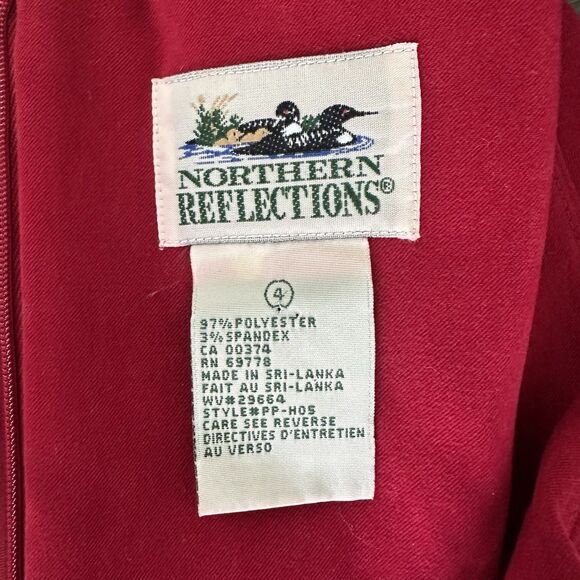 Northern Reflections Red Sleeveless Ponte Fit & Flare Dress Size 4 - Picture 6 of 7